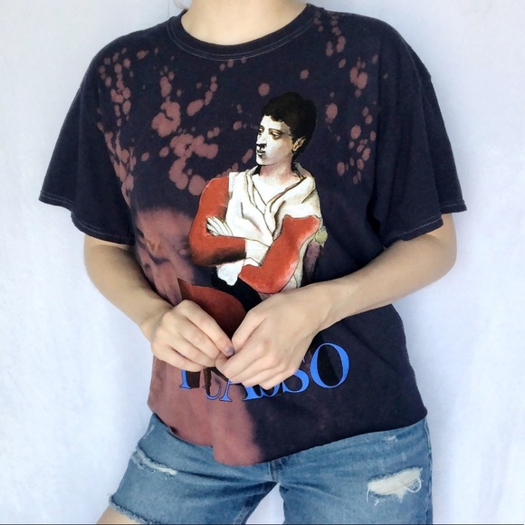 Picasso NWOT Art Graphic Bleached Tee - Picture 3 of 5